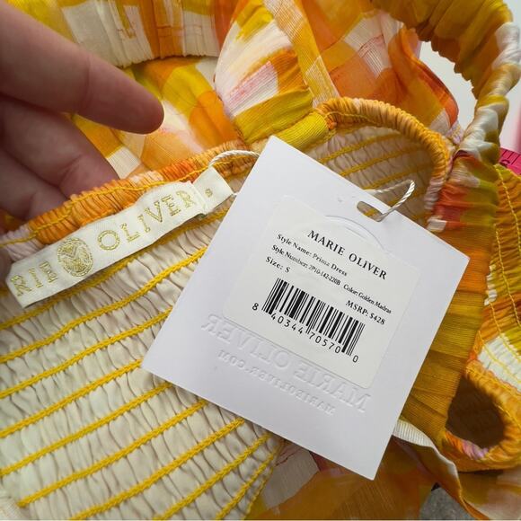 NWT Marie Oliver Prima Linen & Silk-Blend Maxi Dress Sz S - Picture 11 of 11